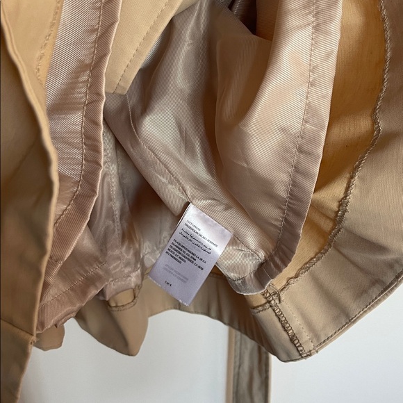 Bebe Studded Sleeve Double Breasted Belted Trench Coat - Tan/Beige - Picture 8 of 10